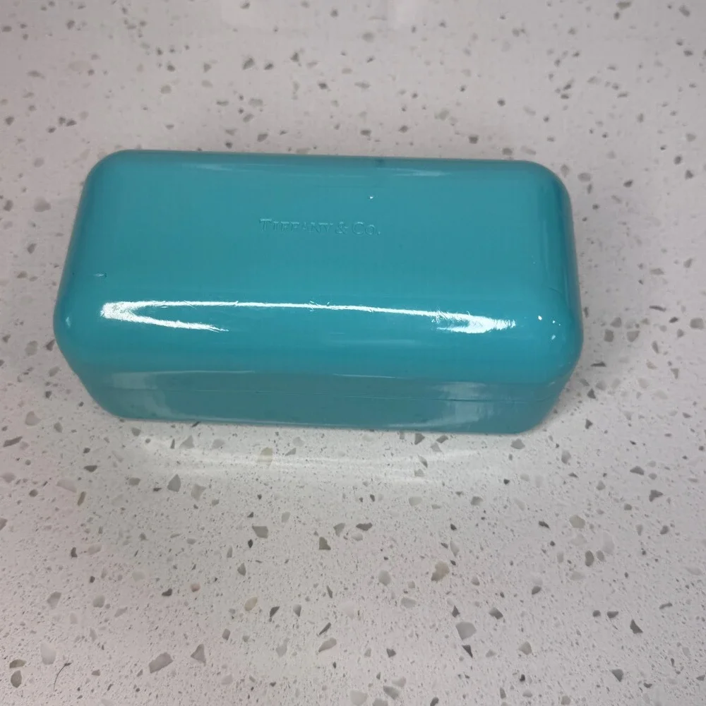 Tiffany & Co Blue Hard Shell Sunglasses Eyeglasses Case Glossy Clamshell